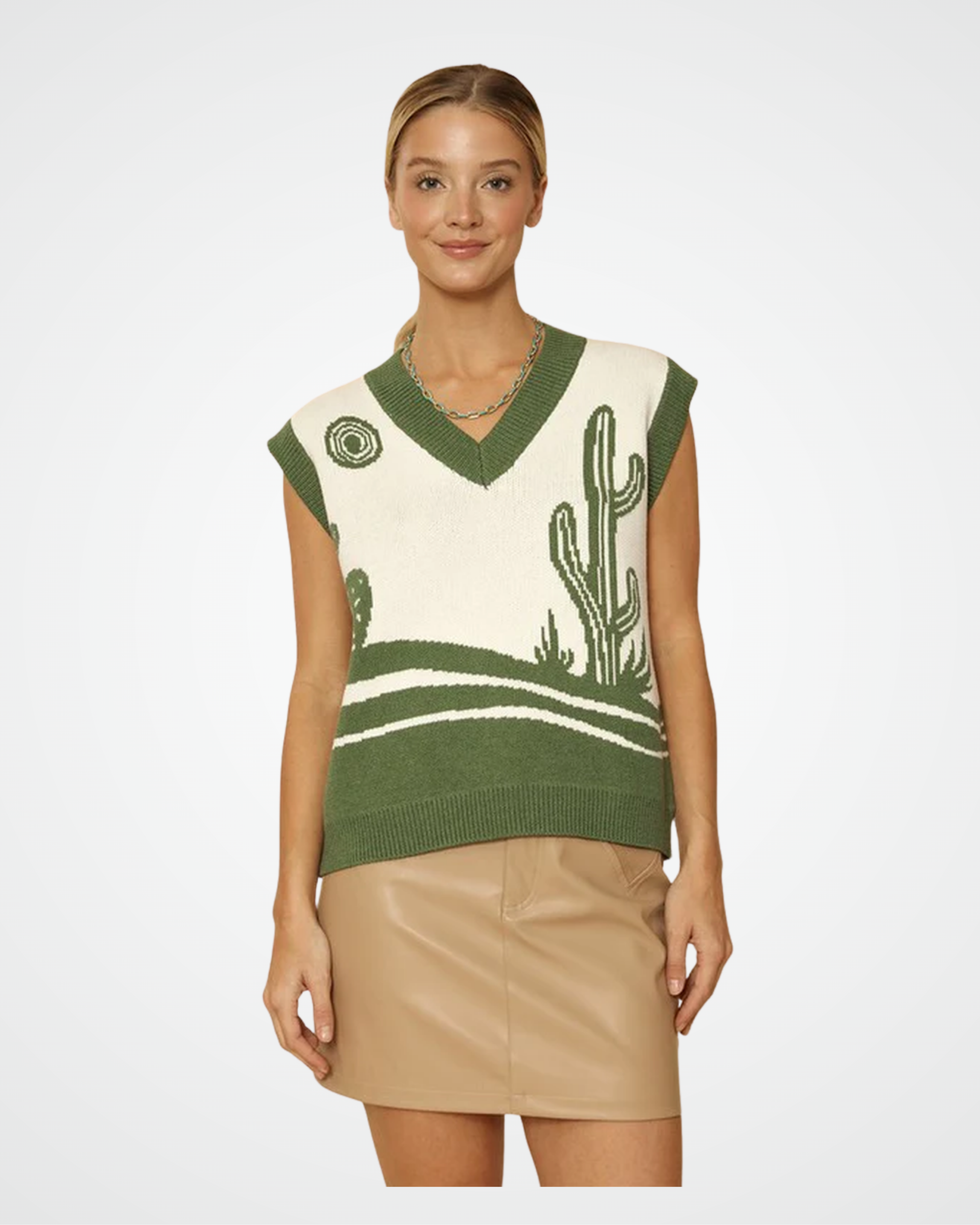 Desert Cactus Sweater Vest