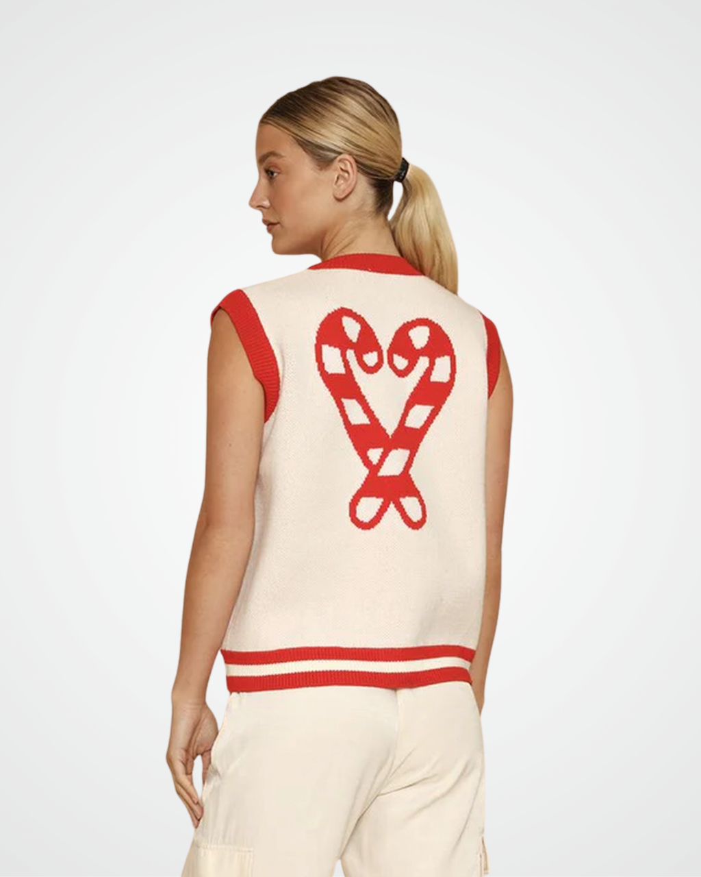 Candy Cane Knit Vest