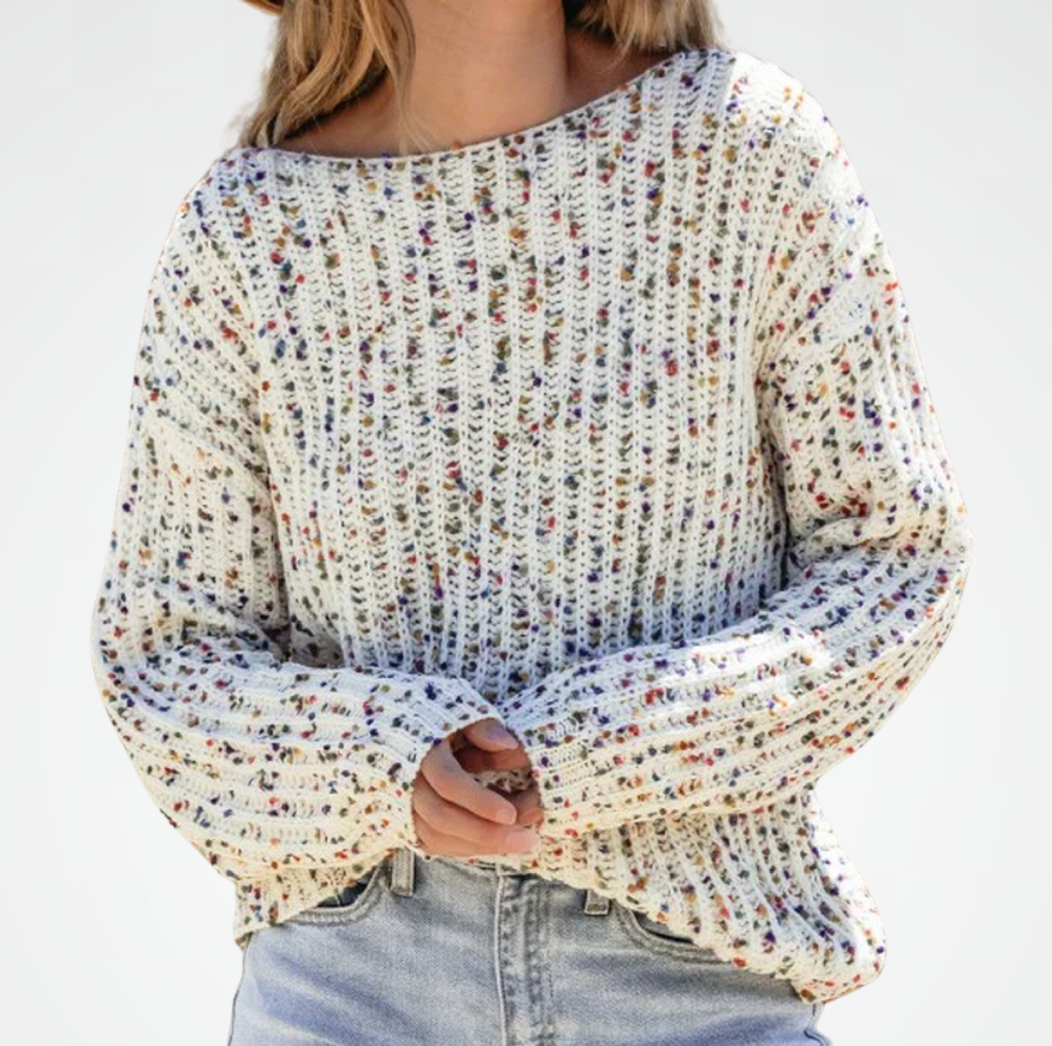 Scarlett Confetti Reversible Twist Sweater