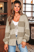 Bow-Tie Colorblock Cardigan