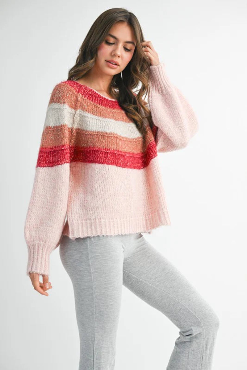Striped Chunky Knit Sweater