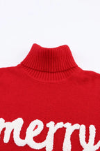 Merry Embroidered Puff Sleeve Turtleneck