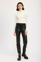 Échelon Leather Trousers