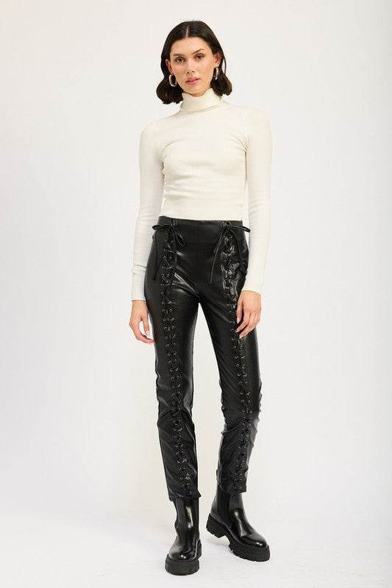 Échelon Leather Trousers