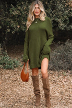 Drop-Shoulder Slouchy Sweater
