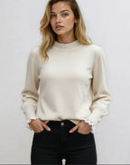Lace Trim Knit Sweater