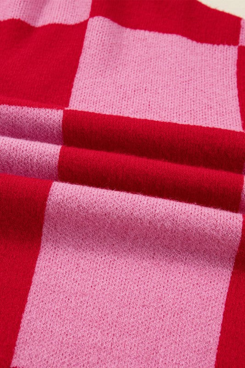 Plaid Button-Front Cardigan