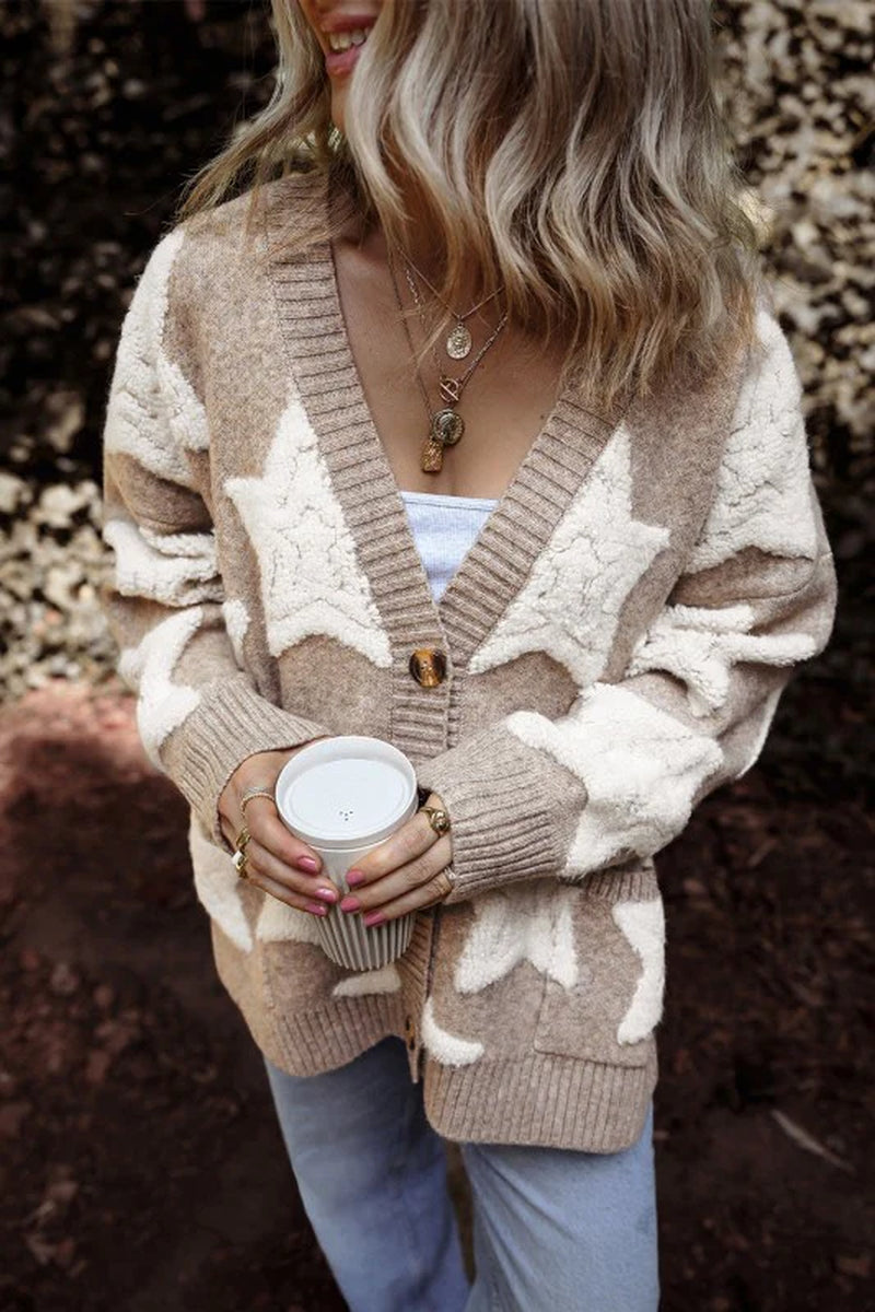 Star Sherpa Cardigan
