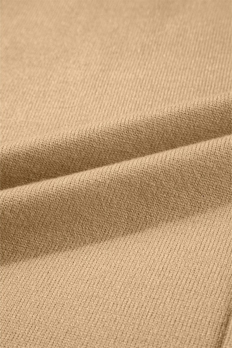 Solid Front Center Seam Drop Shoulder Sweater