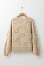 Emily Checkered Sherpa Sweater
