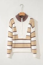 Stripe Half-Zip Sweater