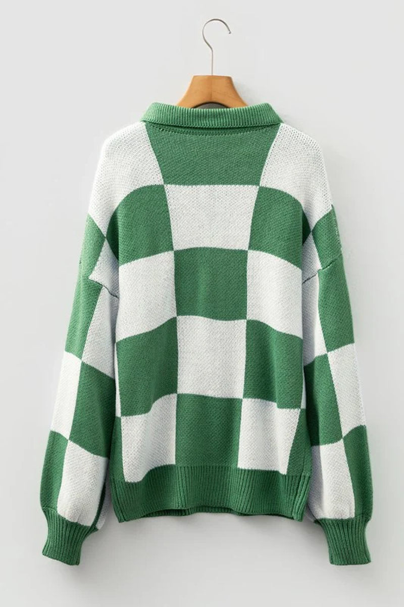Checker Collared Sweater