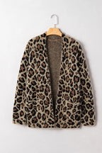 Leopard Open-Front Cardigan