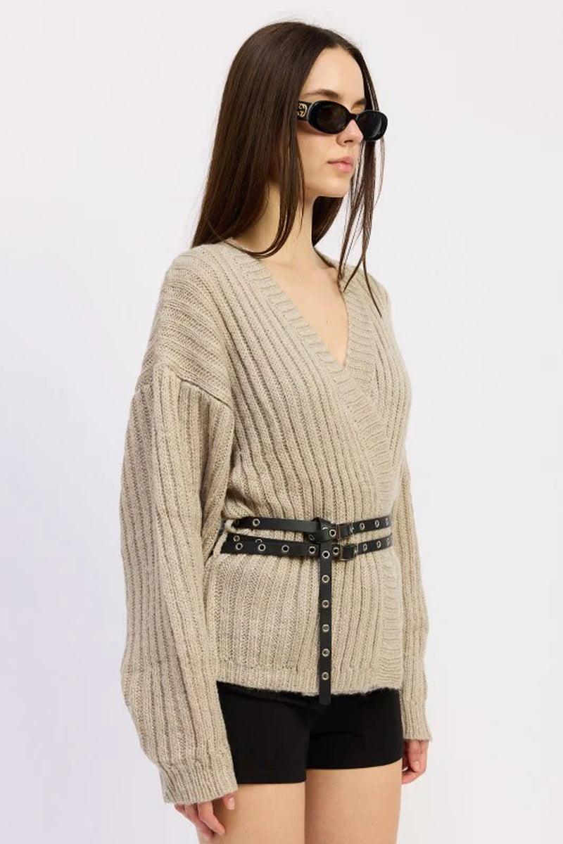 Belted Wrap Cardigan