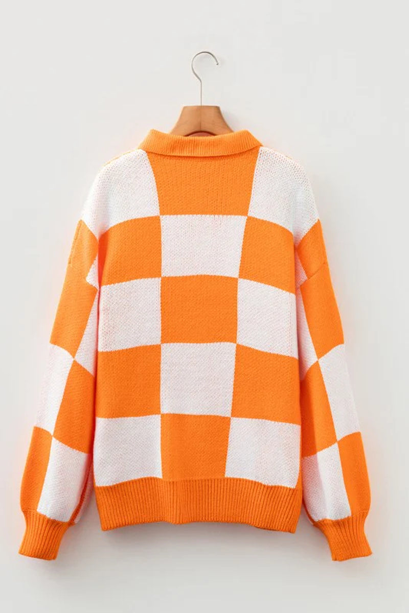 Checker Collared Sweater