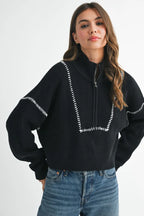 Contrast Stitch Sweater