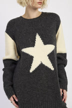 Star Print Oversized Sweater
