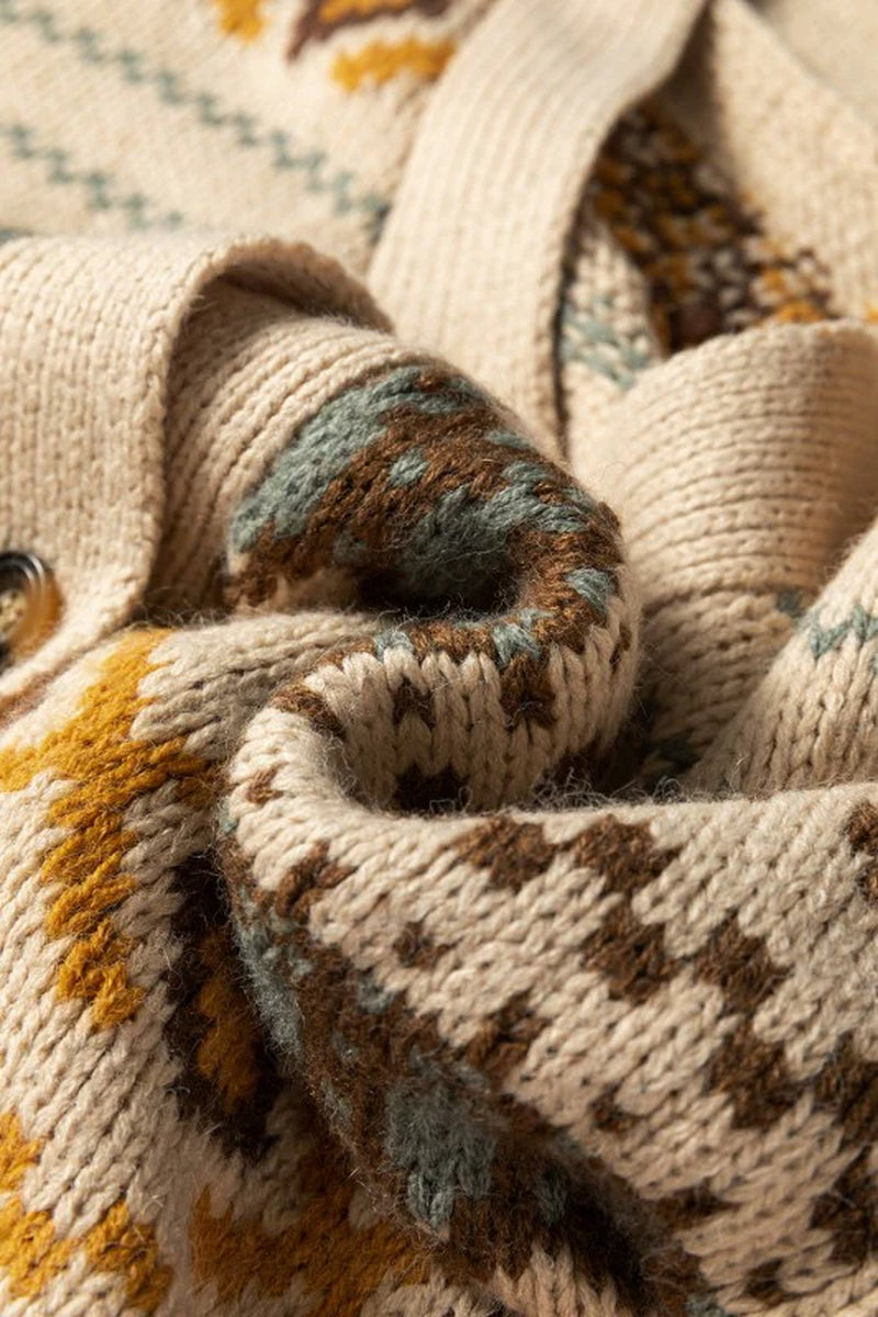 Buttoned V-Neck Cardigan