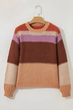 Colorblock Cropped Sweater