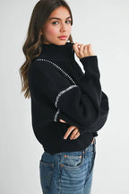 Contrast Stitch Sweater