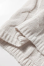 Colorblock Cable Knit Sweater