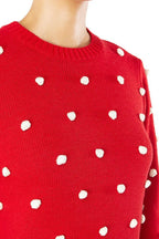 Pom Pom Crochet Sweater