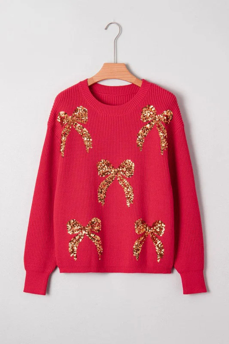 Sequin Bow Sweater