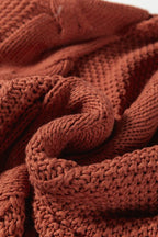 Textured Chunky Knit Long Sleeve Sweater