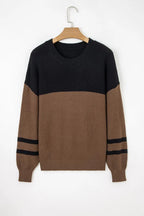 Colorblock Stripe Long Sleeve Sweater