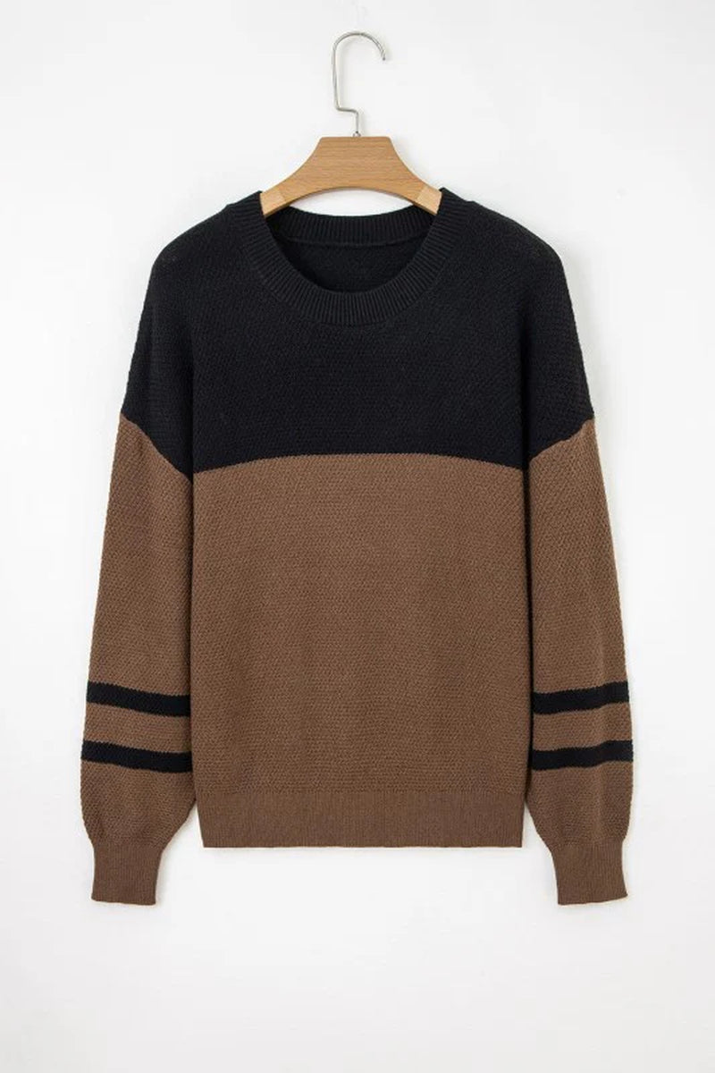 Colorblock Stripe Long Sleeve Sweater