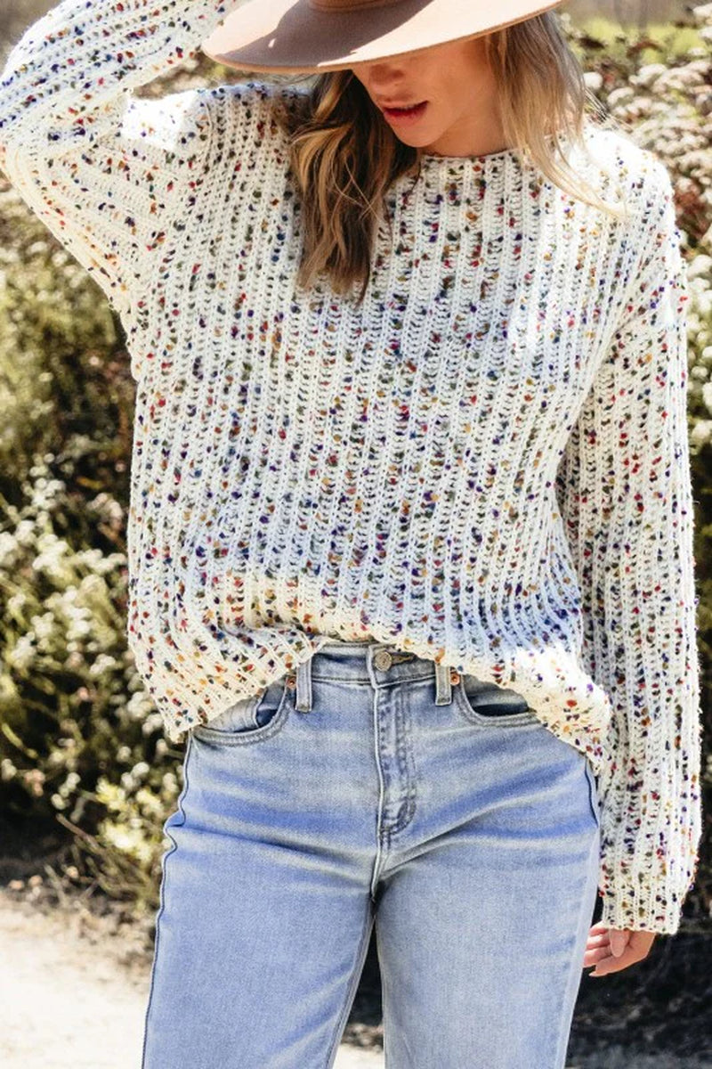 Scarlett Confetti Reversible Twist Sweater