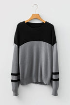 Colorblock Stripe Long Sleeve Sweater