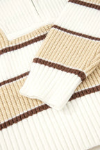 Stripe Half-Zip Sweater