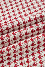 Dotted Colorblock Lantern Sleeve Sweater