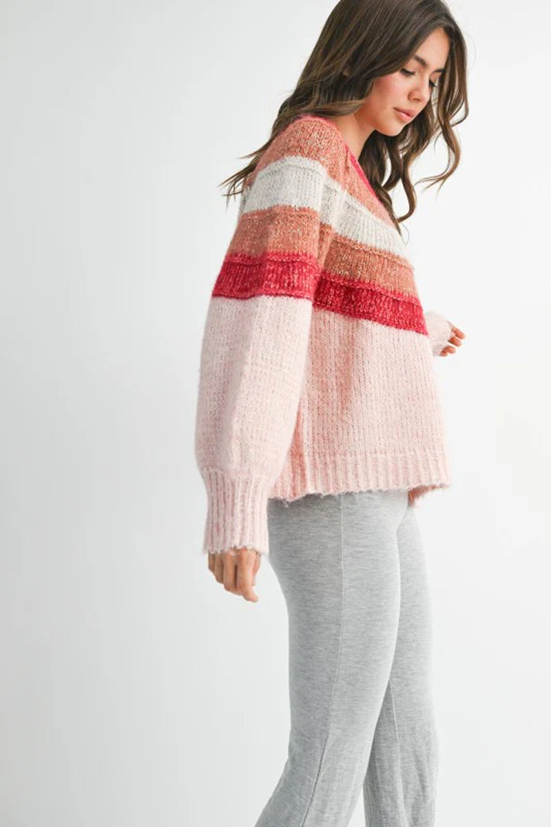Striped Chunky Knit Sweater
