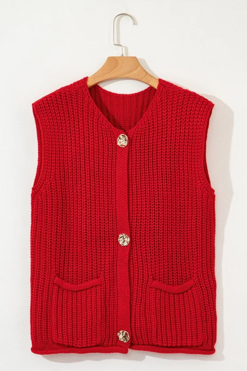 Buttoned Sweater Vest