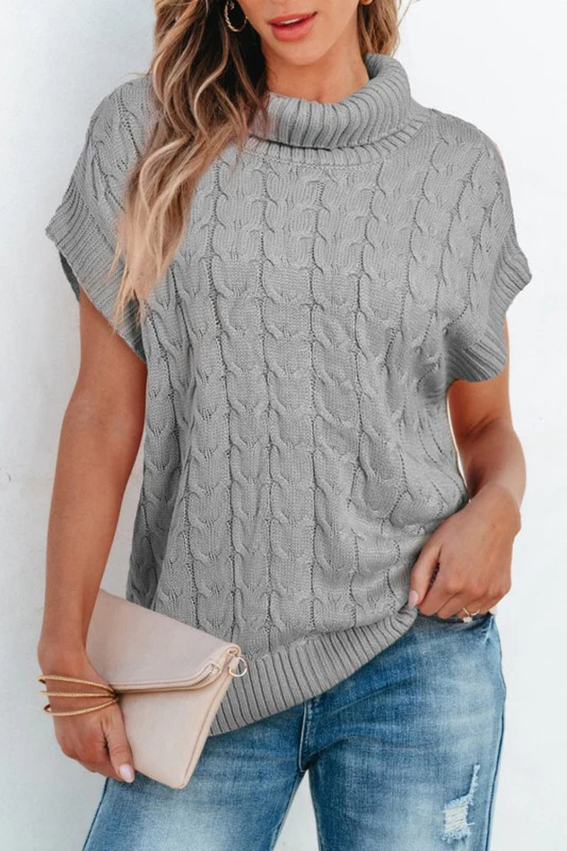 Cable Knit Turtleneck Sweater