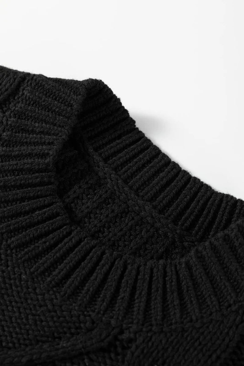 Christmas Plaid Lace-Up Puff Sleeve Sweater