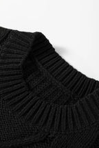 Christmas Plaid Lace-Up Puff Sleeve Sweater