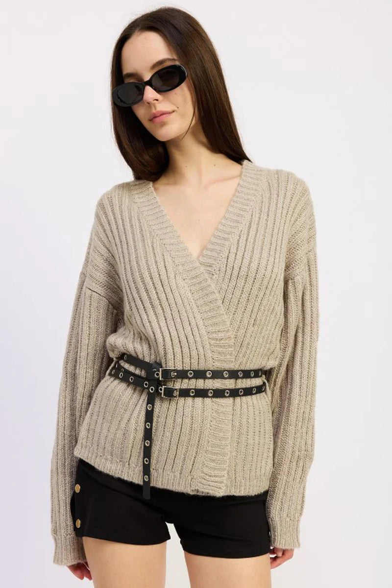 Belted Wrap Cardigan