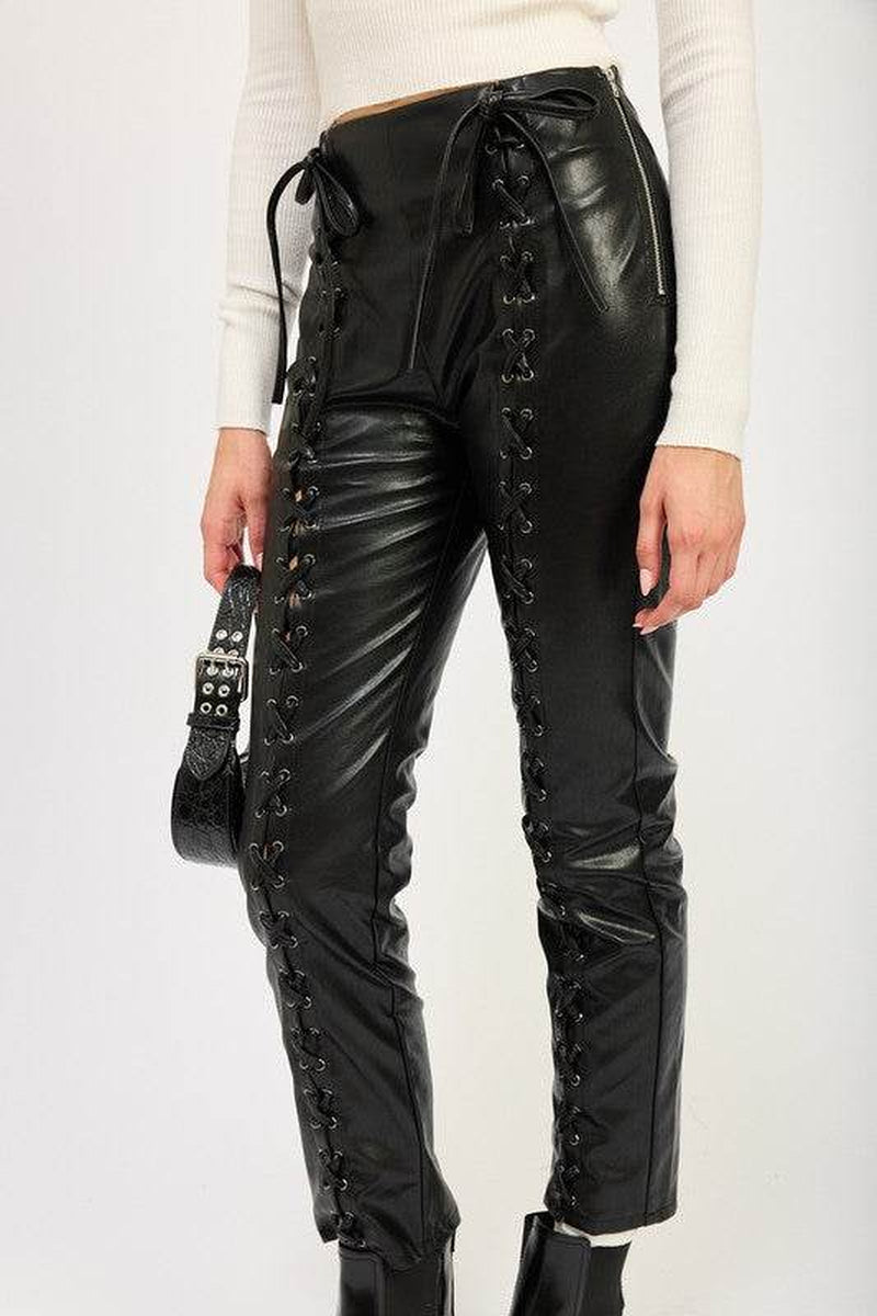 Échelon Leather Trousers