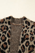 Leopard Open-Front Cardigan