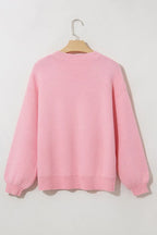 Bow Valentine Long Sleeve Crewneck Sweater