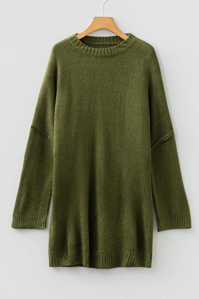 Drop-Shoulder Slouchy Sweater