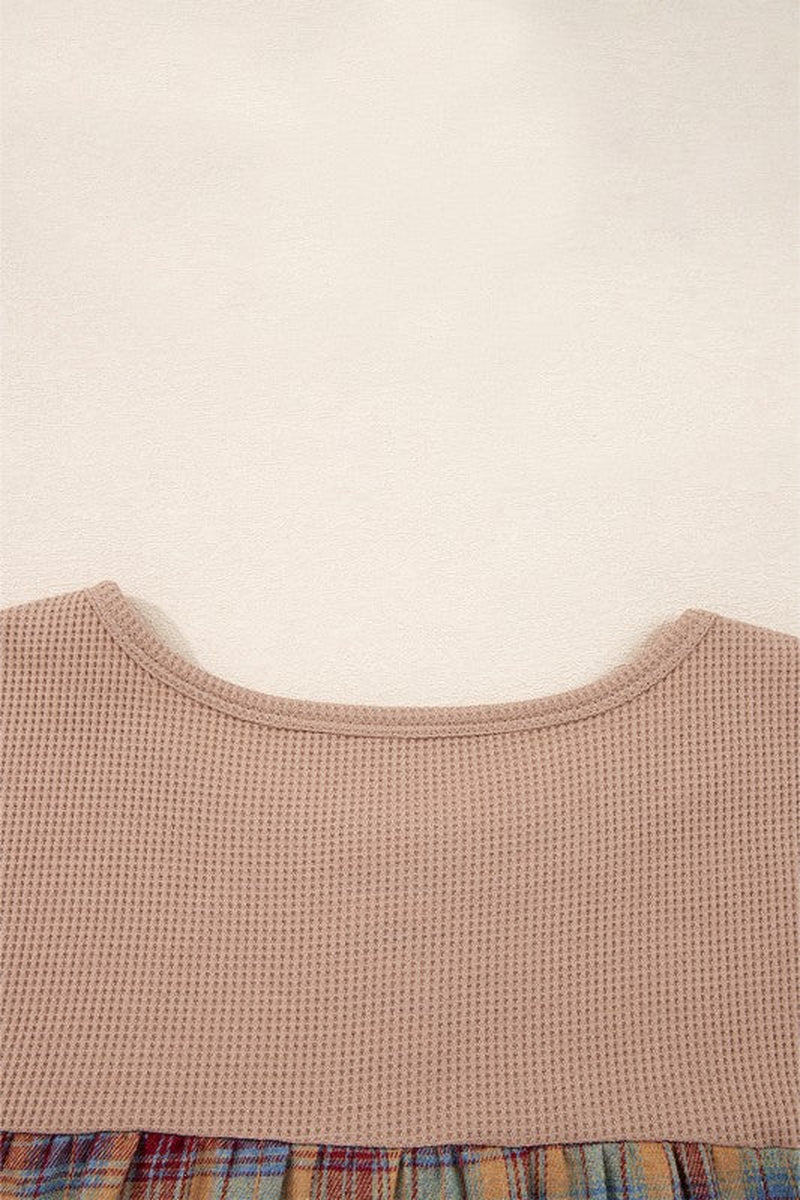 Waffle Stripe Henley Top