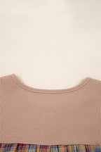 Waffle Stripe Henley Top