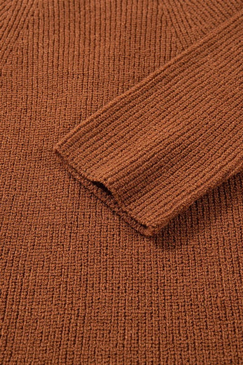 Contrast Trim Buttoned V-Neck Cropped Cardigan