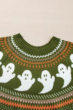 Halloween Ghost Drop Shoulder Sweater