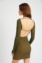 BODYCON MINI DRESS with OPEN BACK