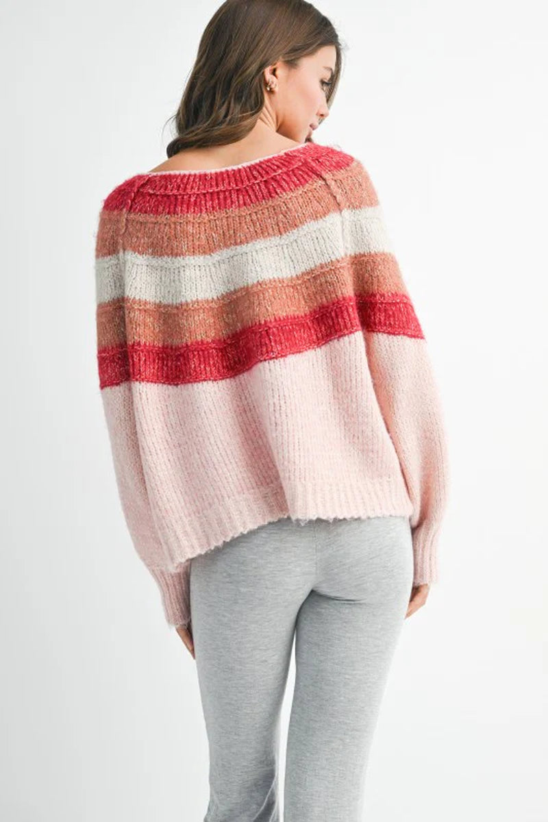 Striped Chunky Knit Sweater